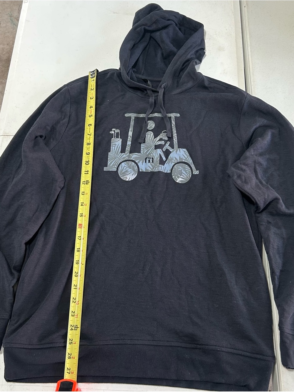 Travis Mathew Navy Hoodie Social Jet Lag Graphic Pullover Large